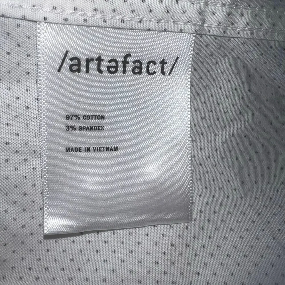 Artefact men’s XL‎ microdot stretch long sleeve button front dress casual shirt￼